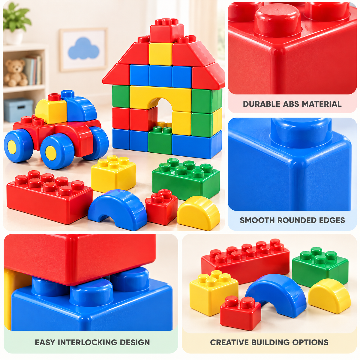 Valnermere™ Jumbo Colorful Building Block Set