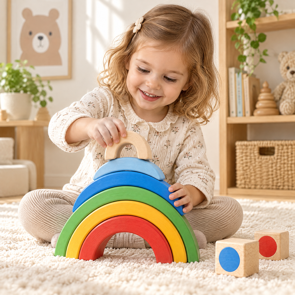 Valnermere™ Wooden Rainbow Stacking Toy