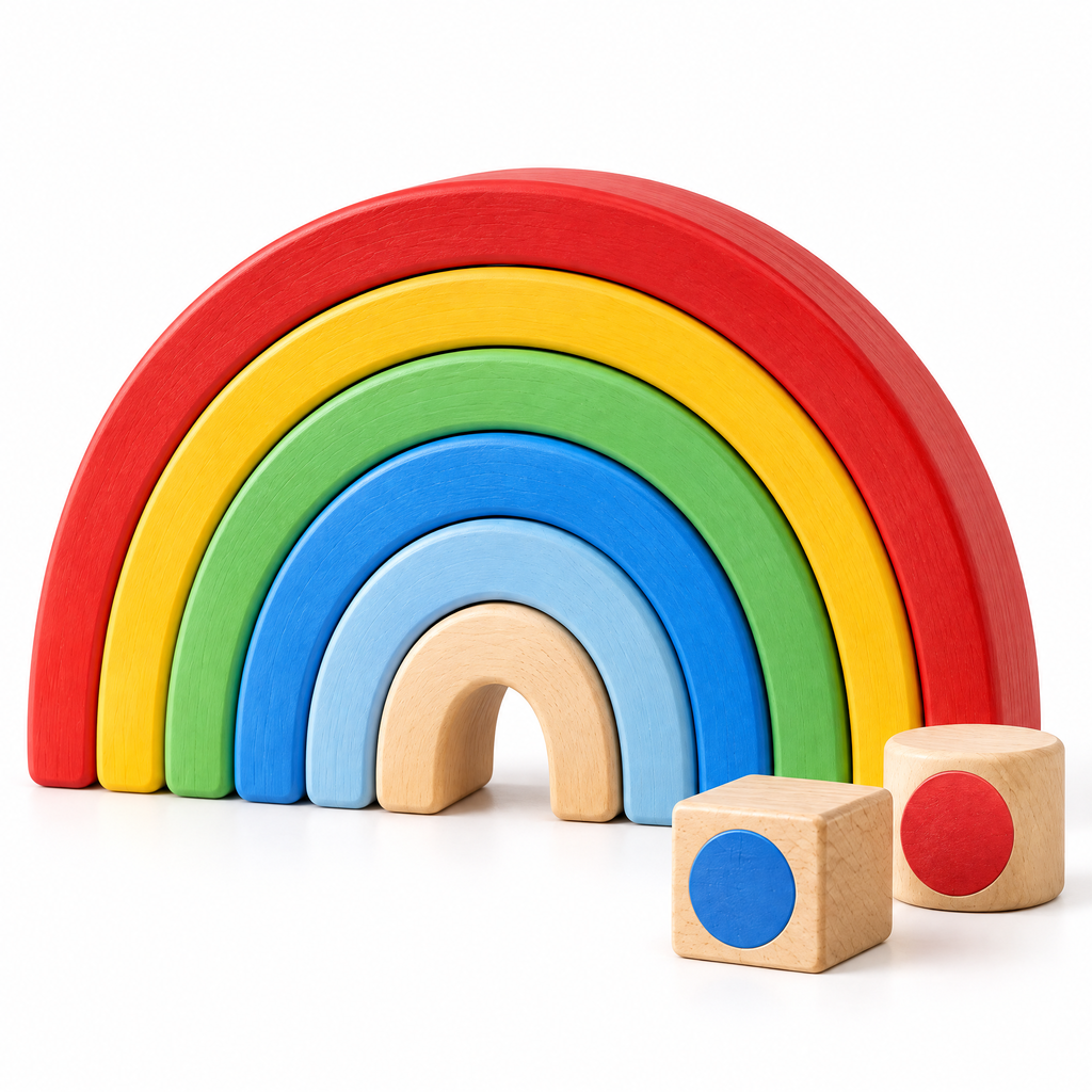 Valnermere™ Wooden Rainbow Stacking Toy