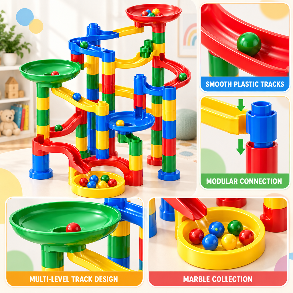 Valnermere™ Colorful Marble Run Adventure Set