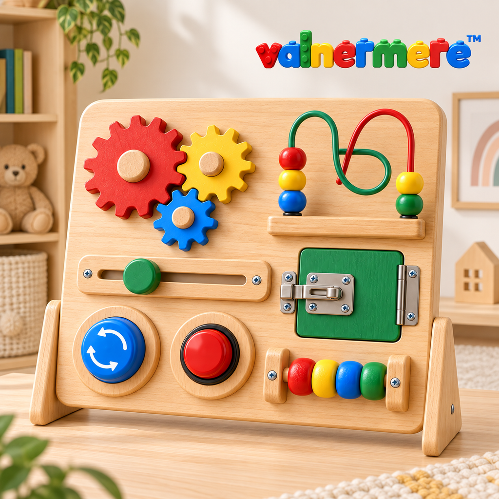 Valnermere™ Wooden Montessori Busy Board