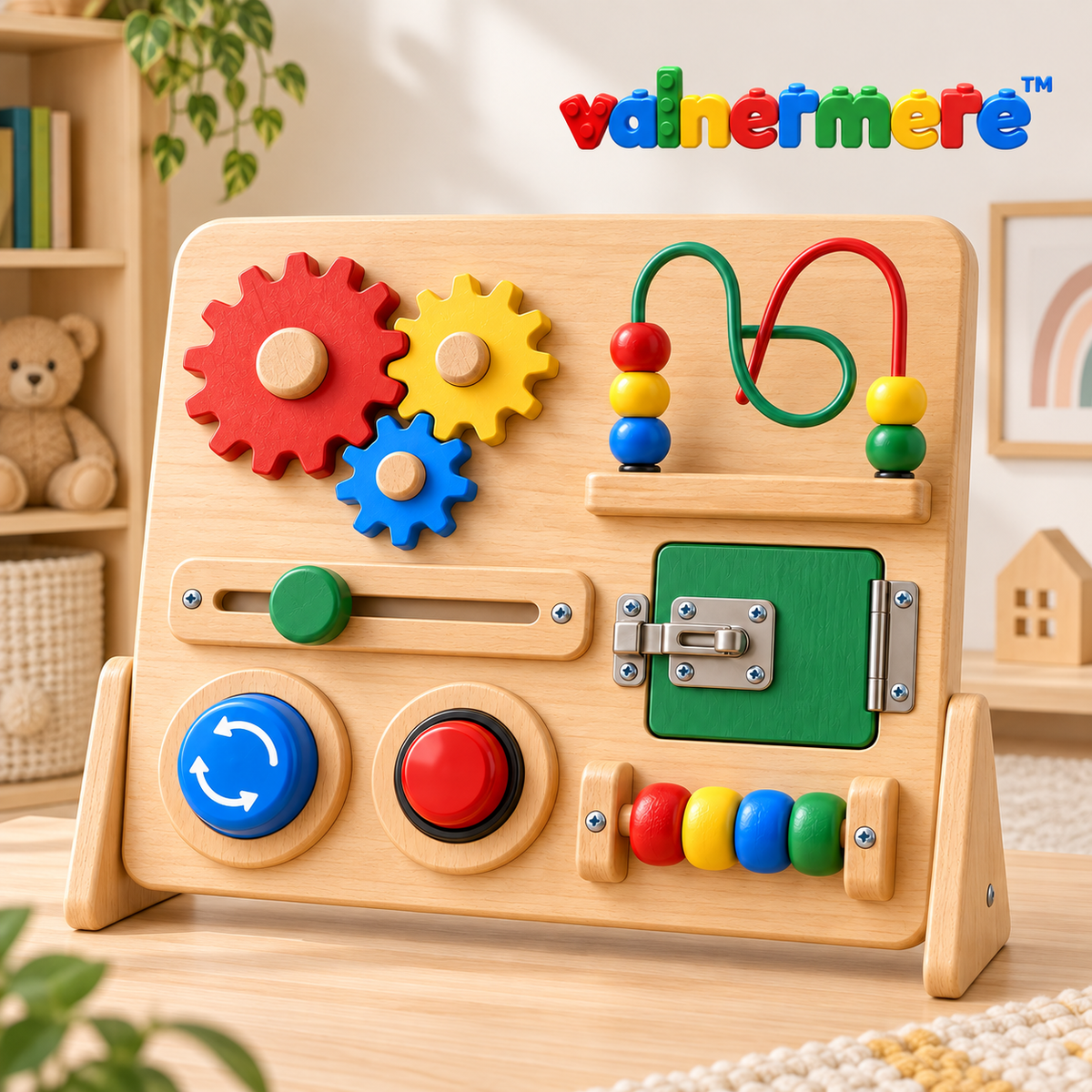 Valnermere™ Wooden Montessori Busy Board