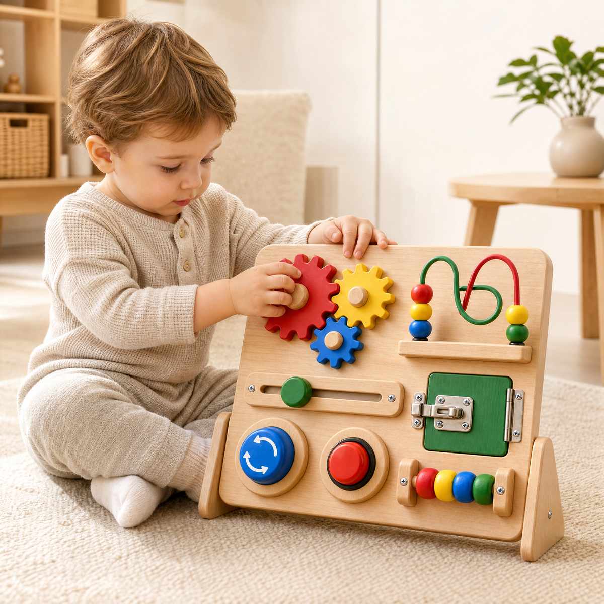 Valnermere™ Wooden Montessori Busy Board