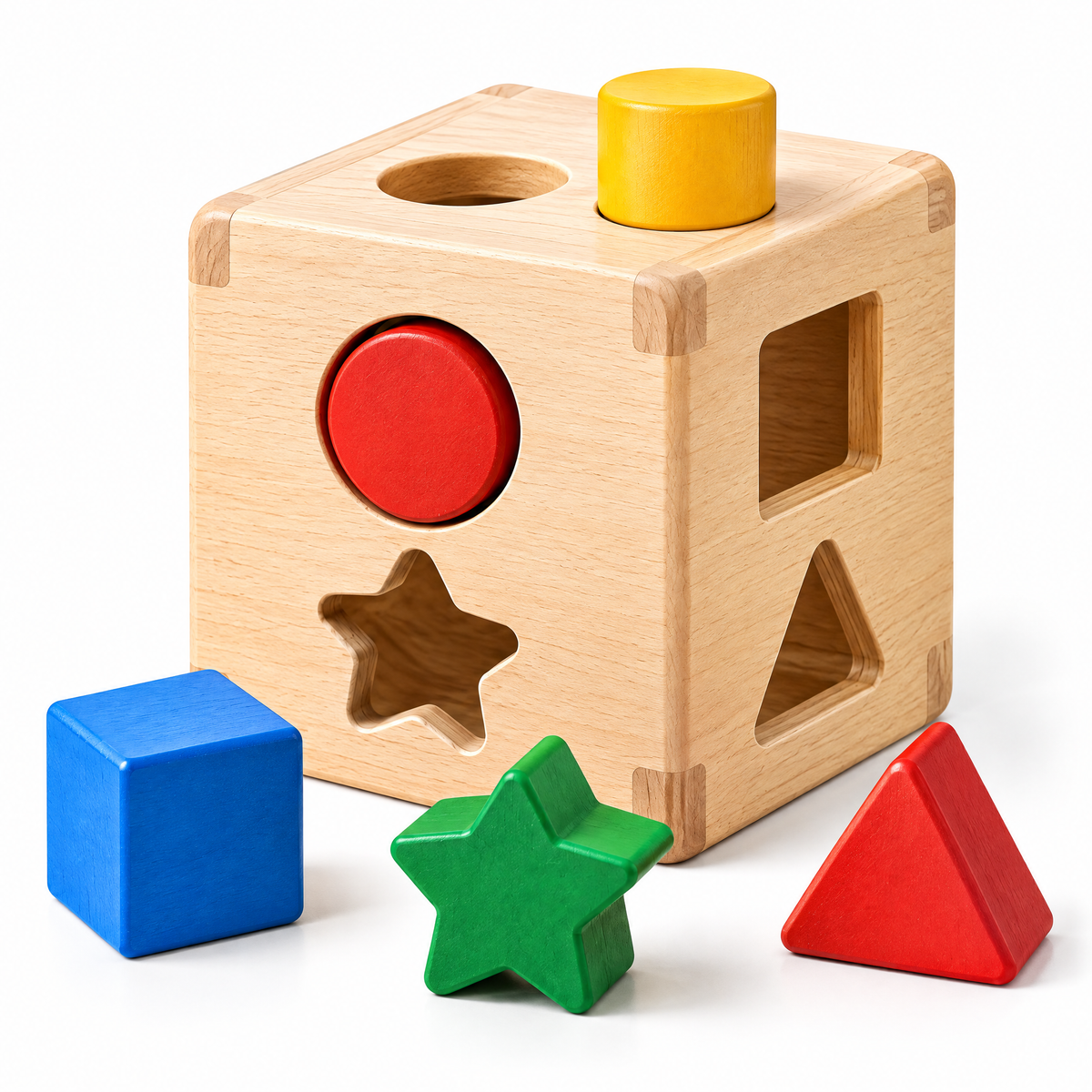 Valnermere™ Wooden Shape Sorting Learning Cube