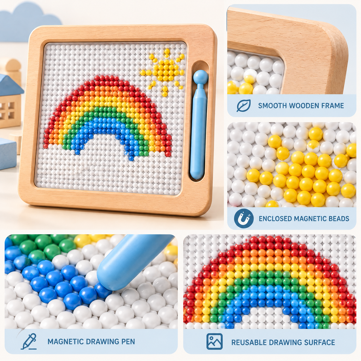 Valnermere™ Magnetic Bead Drawing Board