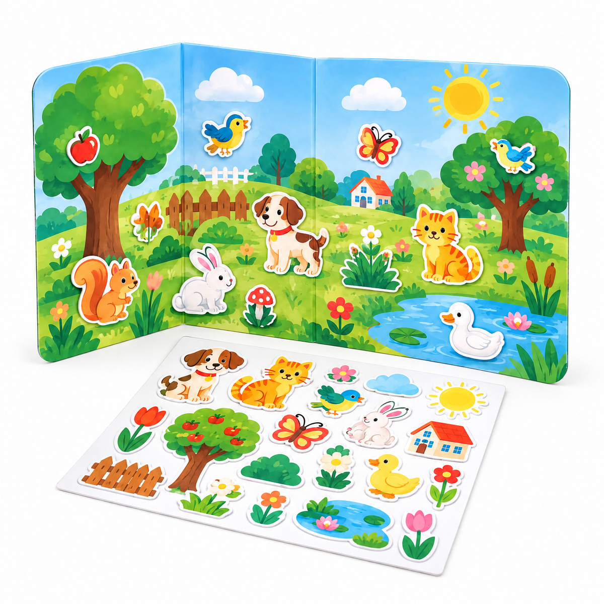 Valnermere™ Reusable Animal Sticker Scene Book