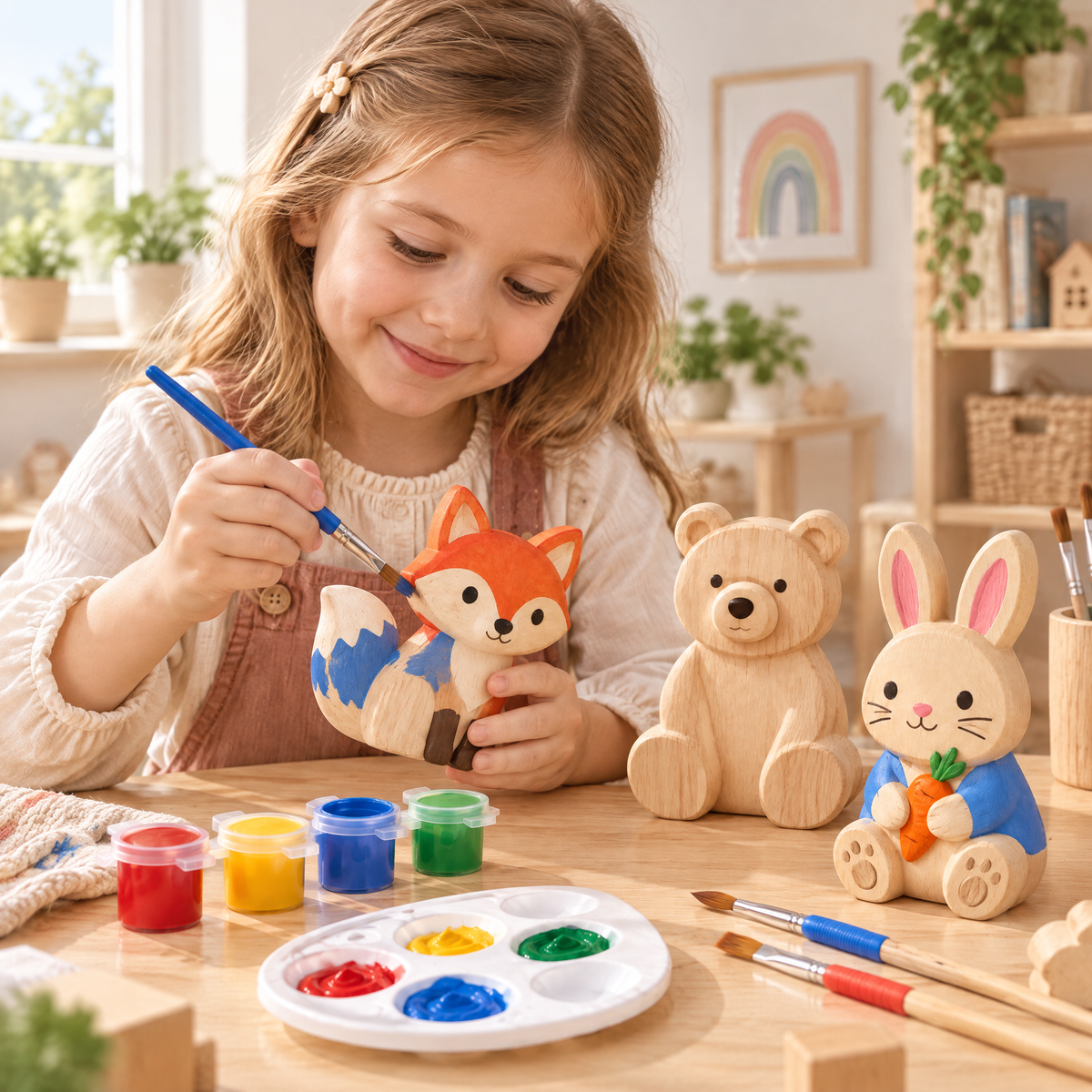 Valnermere™ Paint-Your-Own Wooden Animal Craft Kit
