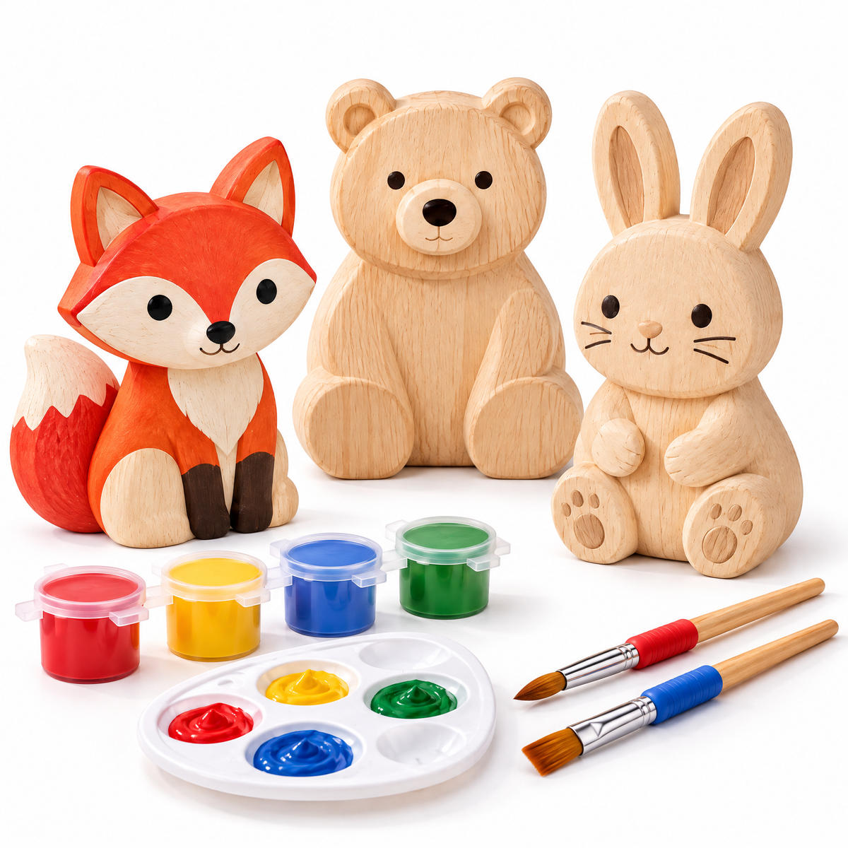 Valnermere™ Paint-Your-Own Wooden Animal Craft Kit