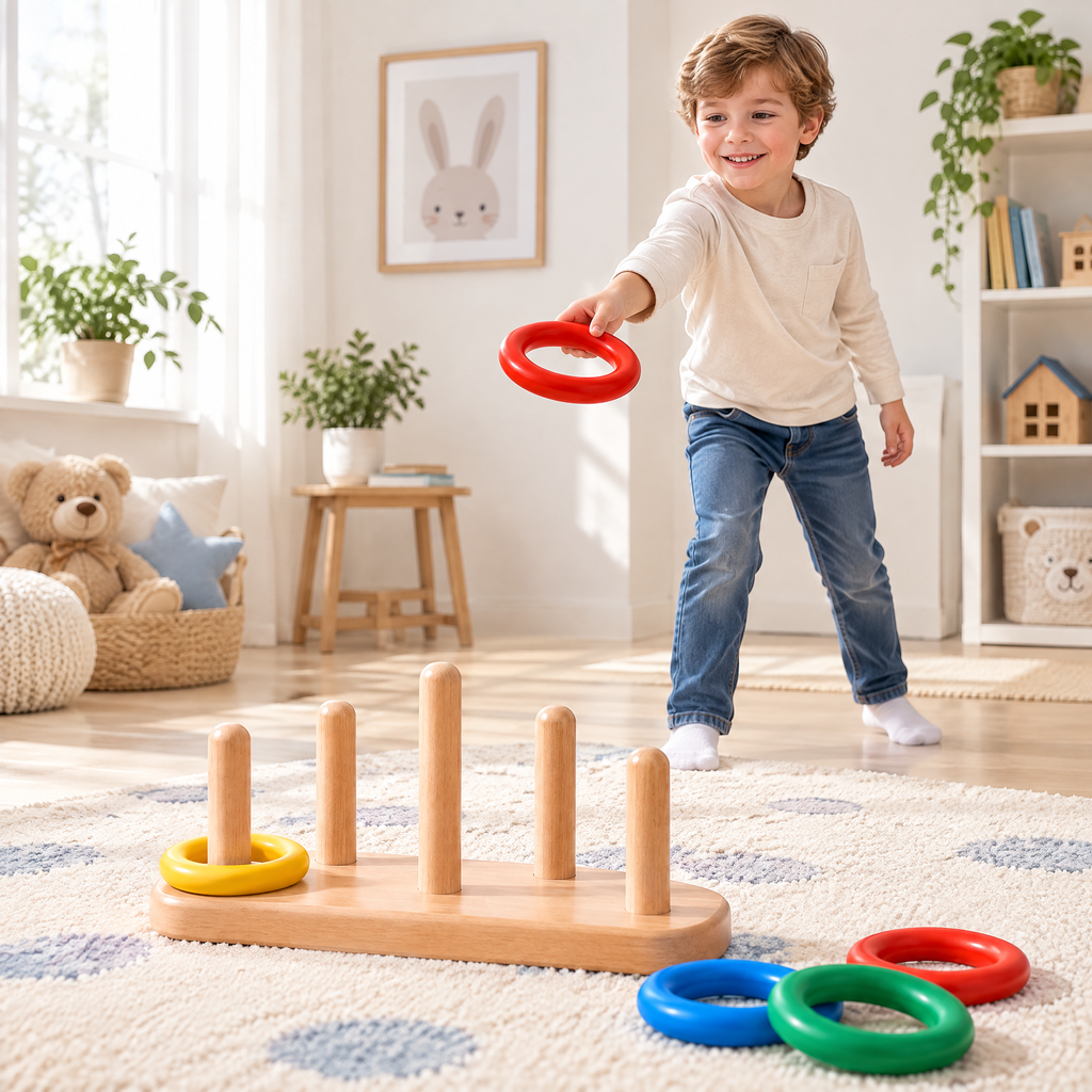 Valnermere™ Wooden Ring Stacking Toss Game